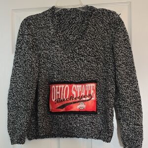 Vuntage Custom Made Ohio State Buckeyes Black and White Sweater